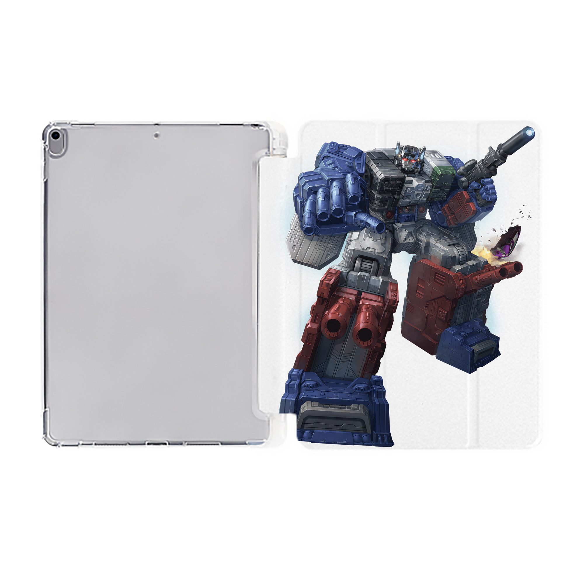 （画像用） Transformers トランスフォーマー IPad ケース ペン収納付き 三つ折りスタンド PUレザー×シリコン 対応機種9.5/10.5/10.9インチ